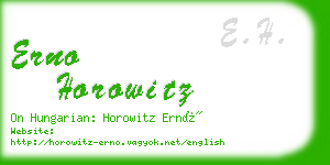 erno horowitz business card